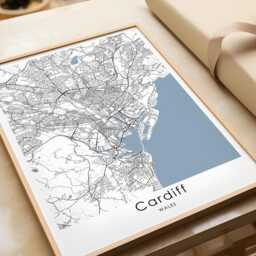 Cardiff Print in Different Sizes - Caerdydd Wall Art Wales Travel - thumbnail 3