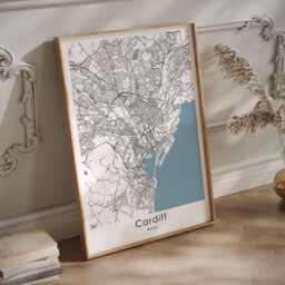Cardiff Print in Different Sizes - Caerdydd Wall Art Wales Travel - thumbnail 2