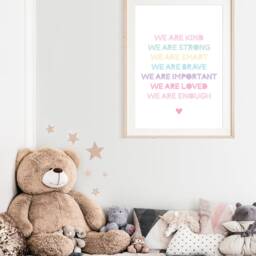 Girls Nursery Prints, Sister Wall Art, Bedroom Gift, Playroom Art - thumbnail 2