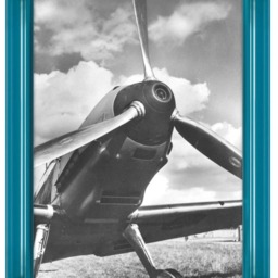 Vintage Airplane Print Black & White Military Aviation Wall Art - thumbnail 3