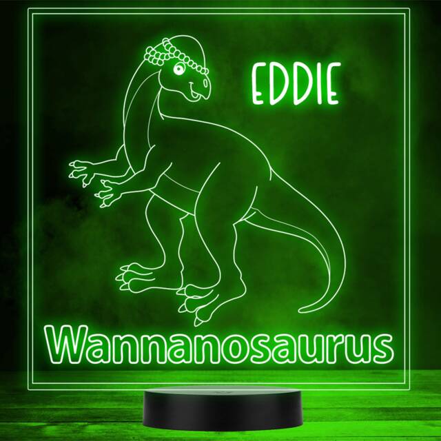 Kids Cute Dinosaur Fan Wannanosaurus Led Personalised Gift Night Light - image 1