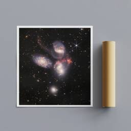 stephan's Quintet Print - James Webb Telescope, Framed Canvas Art - thumbnail 3