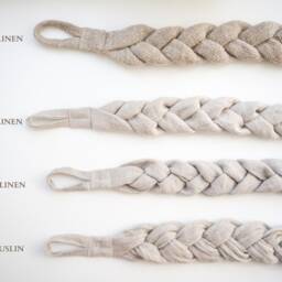 Rustic Linen Braided Tie-Back - Farmhouse Curtain Accessory - thumbnail 2