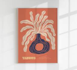Taurus Zodiac Sign Art Print For Living Room - thumbnail 1