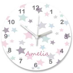 Personalised Girls Nursery Clock - Unicorn Rainbow Bedroom Decor - thumbnail 4
