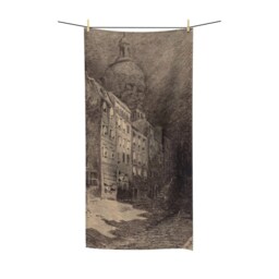 War Of The Worlds, 3 Of 6, Bath Towel, Vintage 1906 Illustration, H.g. Wells - thumbnail 2