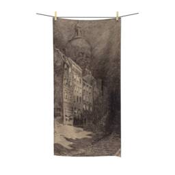 War Of The Worlds, 3 Of 6, Bath Towel, Vintage 1906 Illustration, H.g. Wells