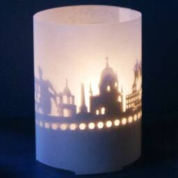 Potsdam Skyline Gift Tube Shadow Play - Silhouette Candle For Home D??cor & Souvenir Perfect Fans & Travel Enthusiasts - thumbnail 1