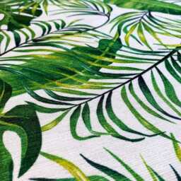 Green Tropical Palm & Eucalyptus Leaves Cushion Cover - Double Sided Printing On The Soft Chenille With Different Size Options Oeko-Tex?? - thumbnail 2