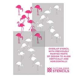 Flamingo Allover Stencil - Fun & Playful Pattern For A Bedroom Tropical Diy Wall Decor - thumbnail 4