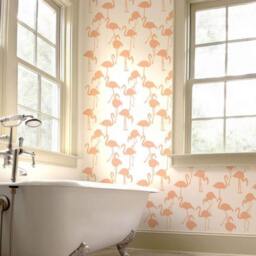 Flamingo Allover Stencil - Fun & Playful Pattern For A Bedroom Tropical Diy Wall Decor - thumbnail 2