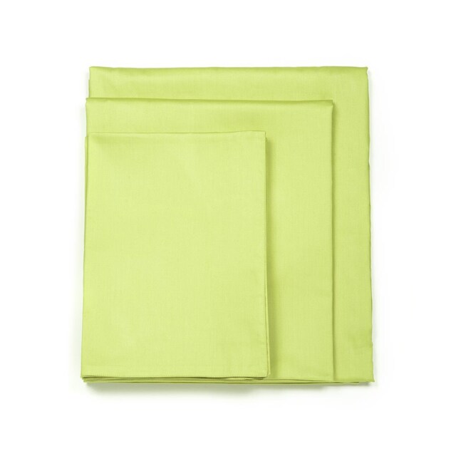 Apple Green Cotton Sheet Set King - 300 Thread Count Sateen Bedding Oeko-Tex Certified Percale Sheets With Fitted Flat Pillow Shams