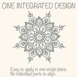 Boho Nursery Mandala Wall Decal, Large Above Crib Decor, Baby Room Mural - thumbnail 2