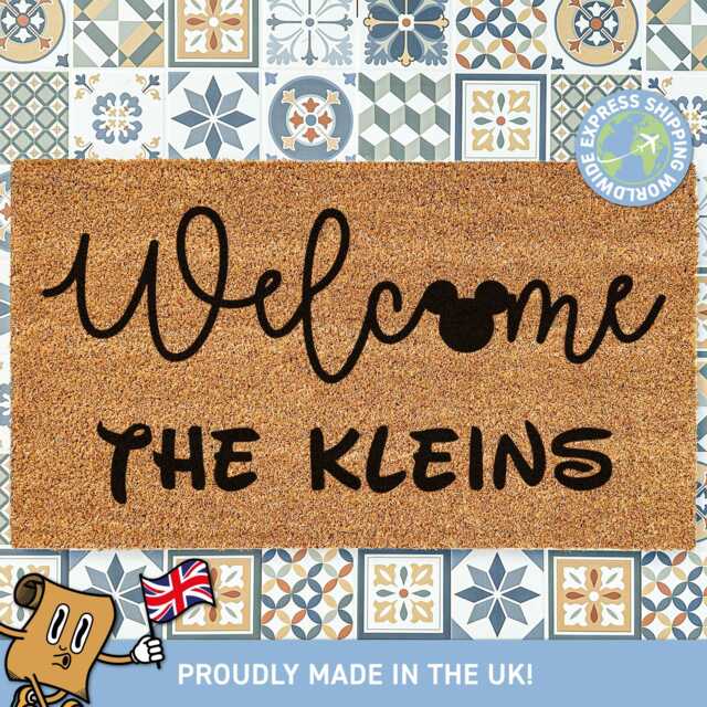 Custom Made Welcome Mat With Family Name, Cute Mat, Made, Home Decoration Ideas, Personalised Rug, Gift For Her - image 1