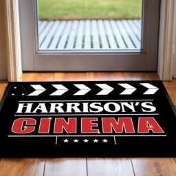 Personalised Cinema Room Door Mat - Clapperboard - Movie Theater Decor Accessories Room - thumbnail 2