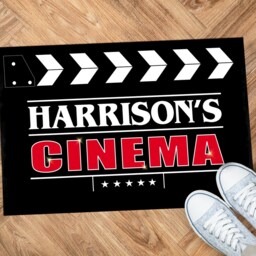 Personalised Cinema Room Door Mat - Clapperboard - Movie Theater Decor Accessories Room - thumbnail 3