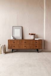"Mid Century Sideboard, Tv Cabinet, Stand Walnut Veneer 6 Drawers ""Crown"