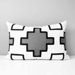 Black & White Geometric Sunbrella Outdoor Pillow Cover - thumbnail 1