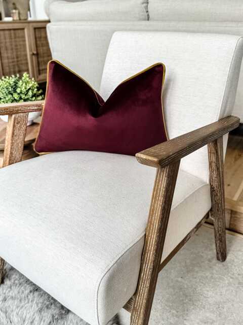 Burgundy Velvet Cushion Cover - Luxury, Bespoke Throw Pillow - image 1