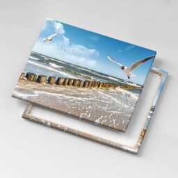Bird By The Sea Canvas, Picture Wall Hanging, Blue Art, Landscape Canvas Painting - thumbnail 3