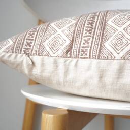 Brown Tribal Hemp Hand Woven Natural Dye Color Hmong Lumbar Pillow Cover - thumbnail 4