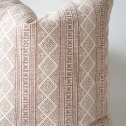 Brown Tribal Hemp Hand Woven Natural Dye Color Hmong Lumbar Pillow Cover - thumbnail 2