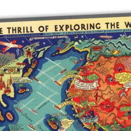 Short Wave Radio Map - Vintage World Poster Wide Radio- History- Poster- Wall Art Print- Print - thumbnail 2