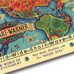 Short Wave Radio Map - Vintage World Poster Wide Radio- History- Poster- Wall Art Print- Print - thumbnail 3