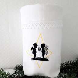 Light Bag Angel & Fairy in Star Embroidered Linen Cotton Lace - thumbnail 1