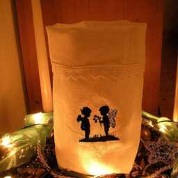 Light Bag Angel & Fairy in Star Embroidered Linen Cotton Lace - thumbnail 3