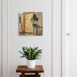 Retro Lamp Wall Mounted Key Cabinet, Beige Industrial Box, Painterly Architecture, For Lovers
