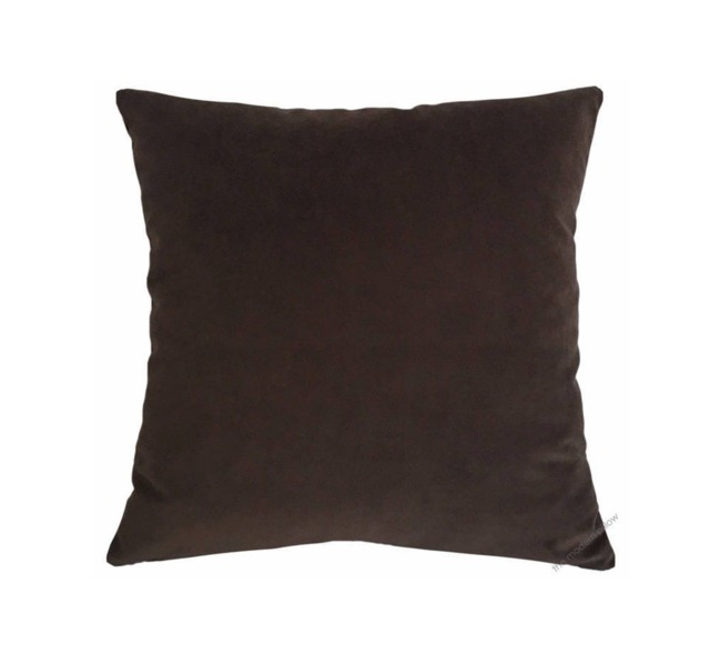 Chocolate Velvet Suede Decorative Throw Pillow Cover/Case Cushion 18x18 - image 1