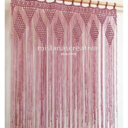 Window Curtain.macrame Wall Art.macrame Curtain. Macrame Wall Hanging - thumbnail 2