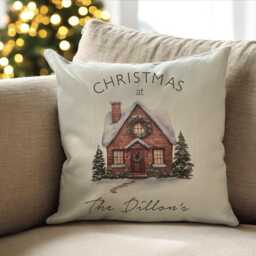 Personalised Christmas Cushion Perfect For Your Home Or Gift Luxurious Pillow, Festive - thumbnail 1