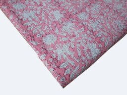 Handblock Floral Print Indian Handmade Kantha Quilt Bedspread Perfect Bed Matching Throw Size Multi - thumbnail 2