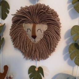 Safari Wall Hanging, Safari Decor, Jungle Nursery Felt Mobile, Kids Bedroom Baby Shower Gift, Theme - thumbnail 4