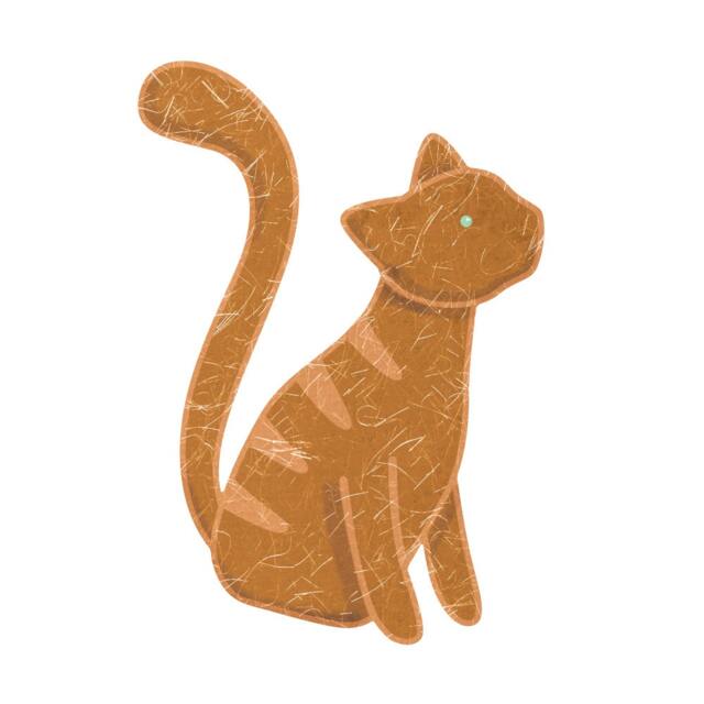 Orange Tabby Cat Wall Sticker Decal For Animal Mural Or Kids Room - image 1