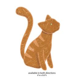 Orange Tabby Cat Wall Sticker Decal For Animal Mural Or Kids Room - thumbnail 2