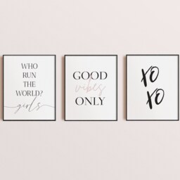 Who Run The World Girls Print, Wall Art, Living Room Home Prints, House Warming Office Bedroom Minimalist - thumbnail 2