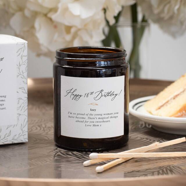 Personalised 18Th Birthday Candle - Thoughtful, Unique, Gift - image 1