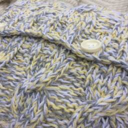 Chunky Knit Cable Cushion Cover, Hygge Cushion, Knitted Pillow 12 By 18 Inches 30 X 40cm - See Last Two Pictures For New Buttons - thumbnail 2