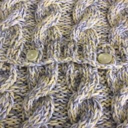 Chunky Knit Cable Cushion Cover, Hygge Cushion, Knitted Pillow 12 By 18 Inches 30 X 40cm - See Last Two Pictures For New Buttons - thumbnail 4