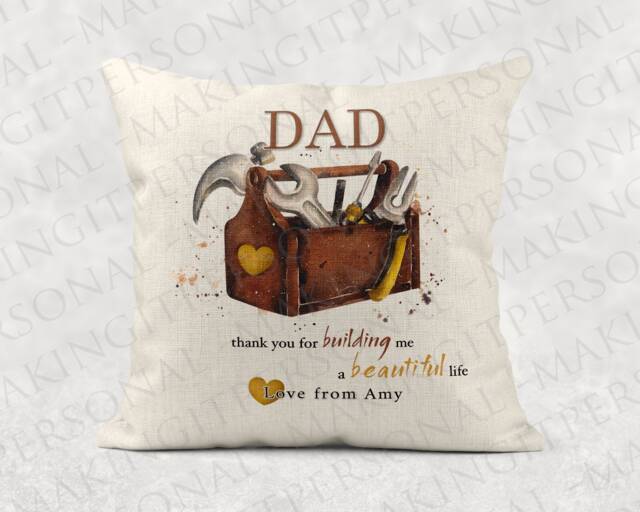 Personalised Dad Grandad Country Cushion - Fathers Day Gift, Gift For Grandad, Grand Children Names, Him - image 1