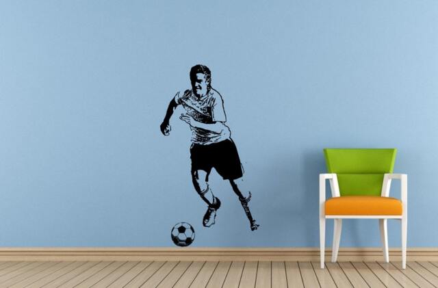 Soccer Player Famous European Football Custom Text Name Outdoor Sports Games Wall Or Car Vinyl Peal & Stick Removable Sticker Decal L1748 - image 1