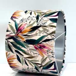 Handmade By Order Luxurious Pink Floral Plant Leaf Pattern Drum Lamp Shade Pendant Light All Shapes & Sizes Available - thumbnail 3