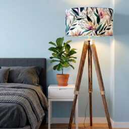 Handmade By Order Luxurious Pink Floral Plant Leaf Pattern Drum Lamp Shade Pendant Light All Shapes & Sizes Available - thumbnail 2