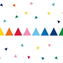 Colorful Triangle Wall Decals 64-Piece Geometric Nursery Art - thumbnail 2