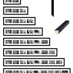 Collage Wooden Picture Frame Gallery With Passe-Partout For 2-9 Photos 7x10 - 9x13 10x10 10x15 13x13 13x18 15x20 18x24 20x30 30x40 - thumbnail 2