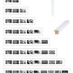 Collage Wooden Picture Frame Gallery With Passe-Partout For 2-9 Photos 7x10 - 9x13 10x10 10x15 13x13 13x18 15x20 18x24 20x30 30x40 - thumbnail 3