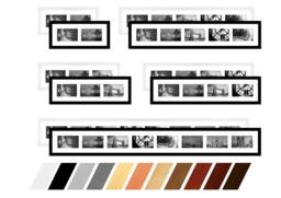 Collage Wooden Picture Frame Gallery With Passe-Partout For 2-9 Photos 7x10 - 9x13 10x10 10x15 13x13 13x18 15x20 18x24 20x30 30x40